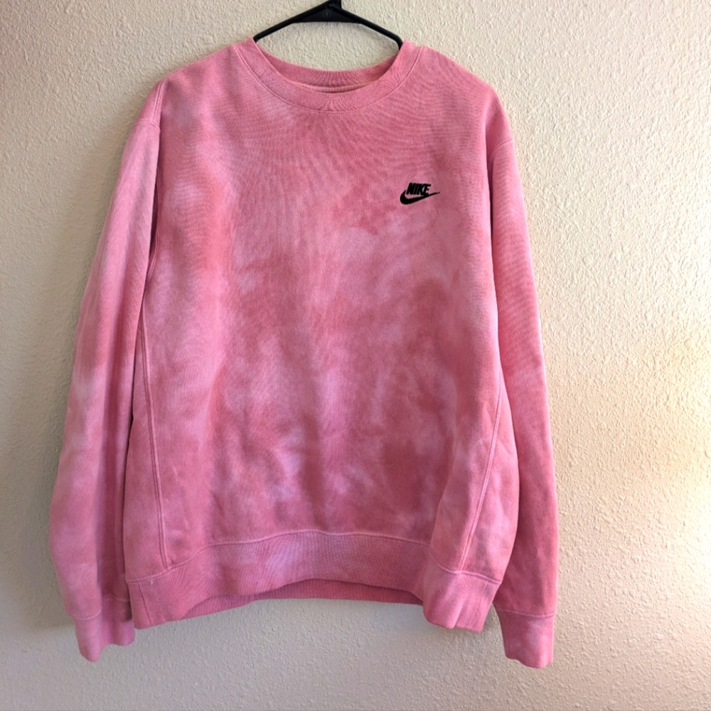Nike Pink Tie-Dye Sweatshirt
